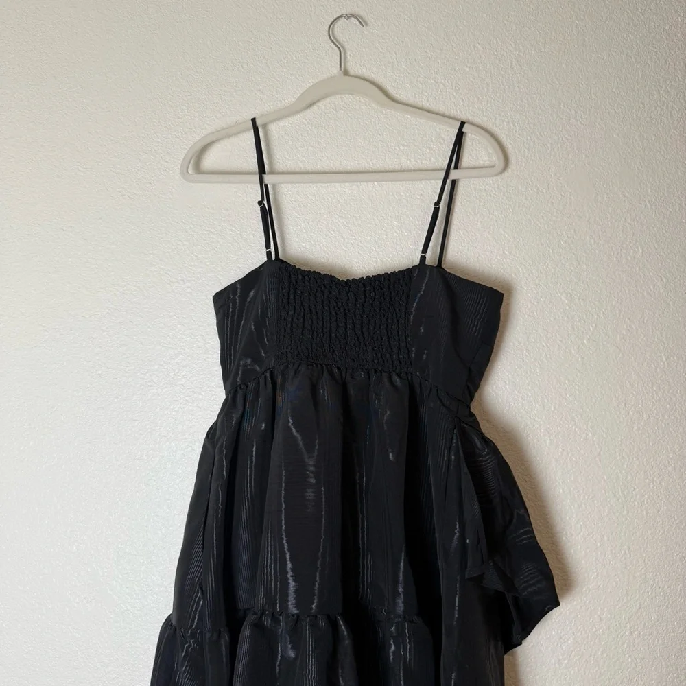 New Kate Spade x Target Tiered Ruffle Midi Tank Top Dress Size S/M Black